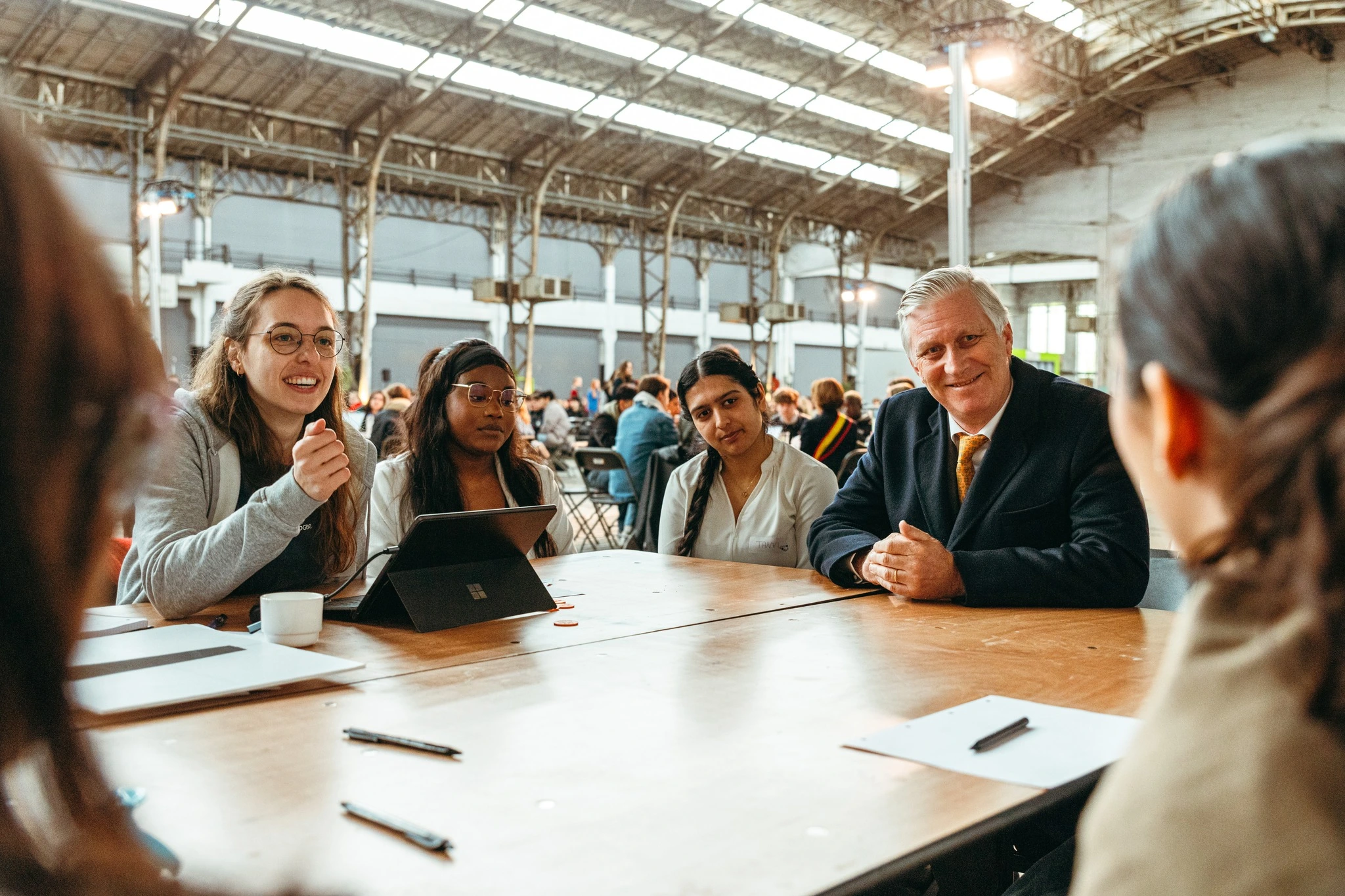 de koning op het Groot Debat